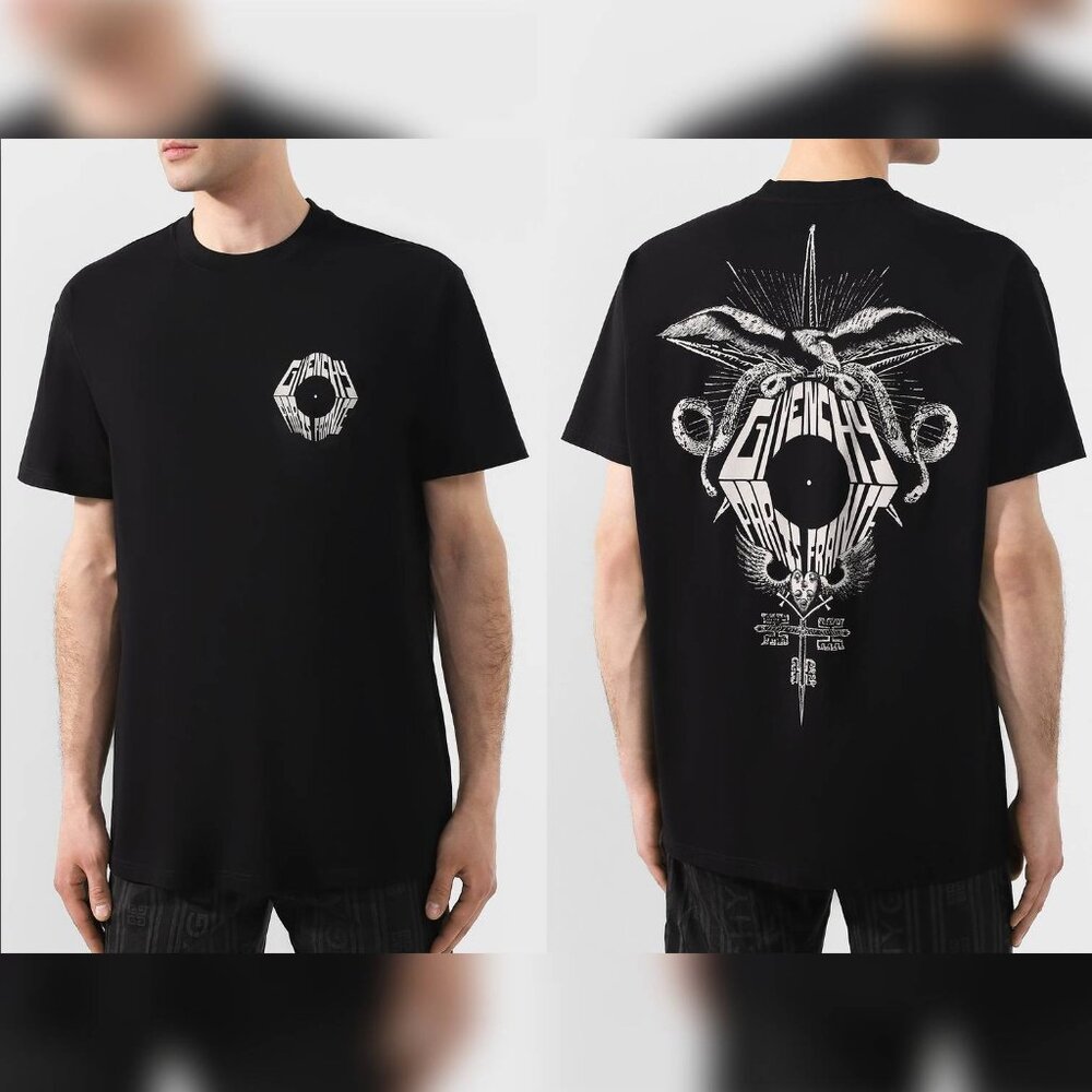Givenchy SS/19 Black Printed Cotton-Jersey T-Shirt